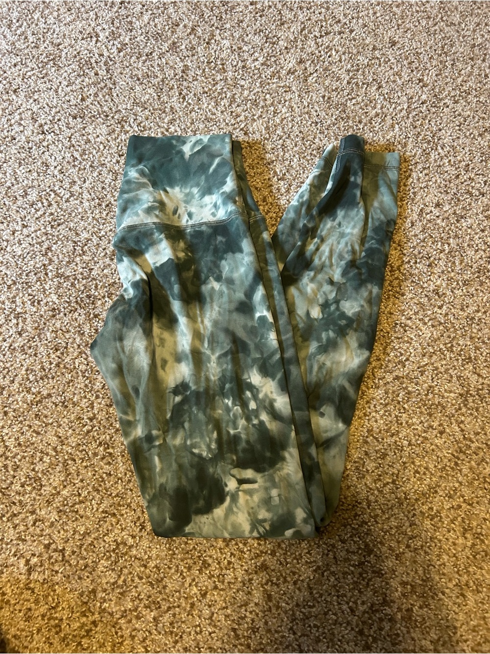 Tie-Dye Green Lululemon Leggings